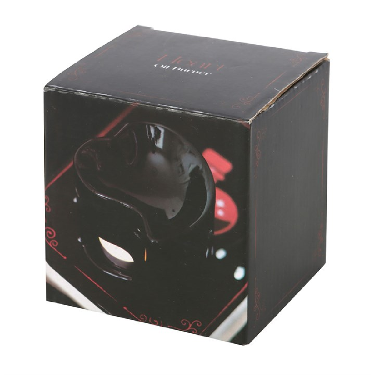 Black Heart Oil Burner – Ceramic Wax & Fragrance Diffuser for Love & Passion
