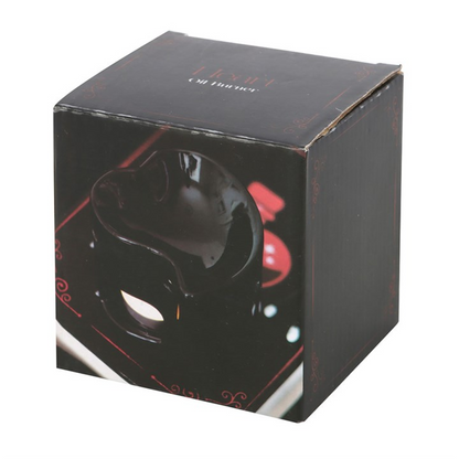 Black Heart Oil Burner – Ceramic Wax & Fragrance Diffuser for Love & Passion