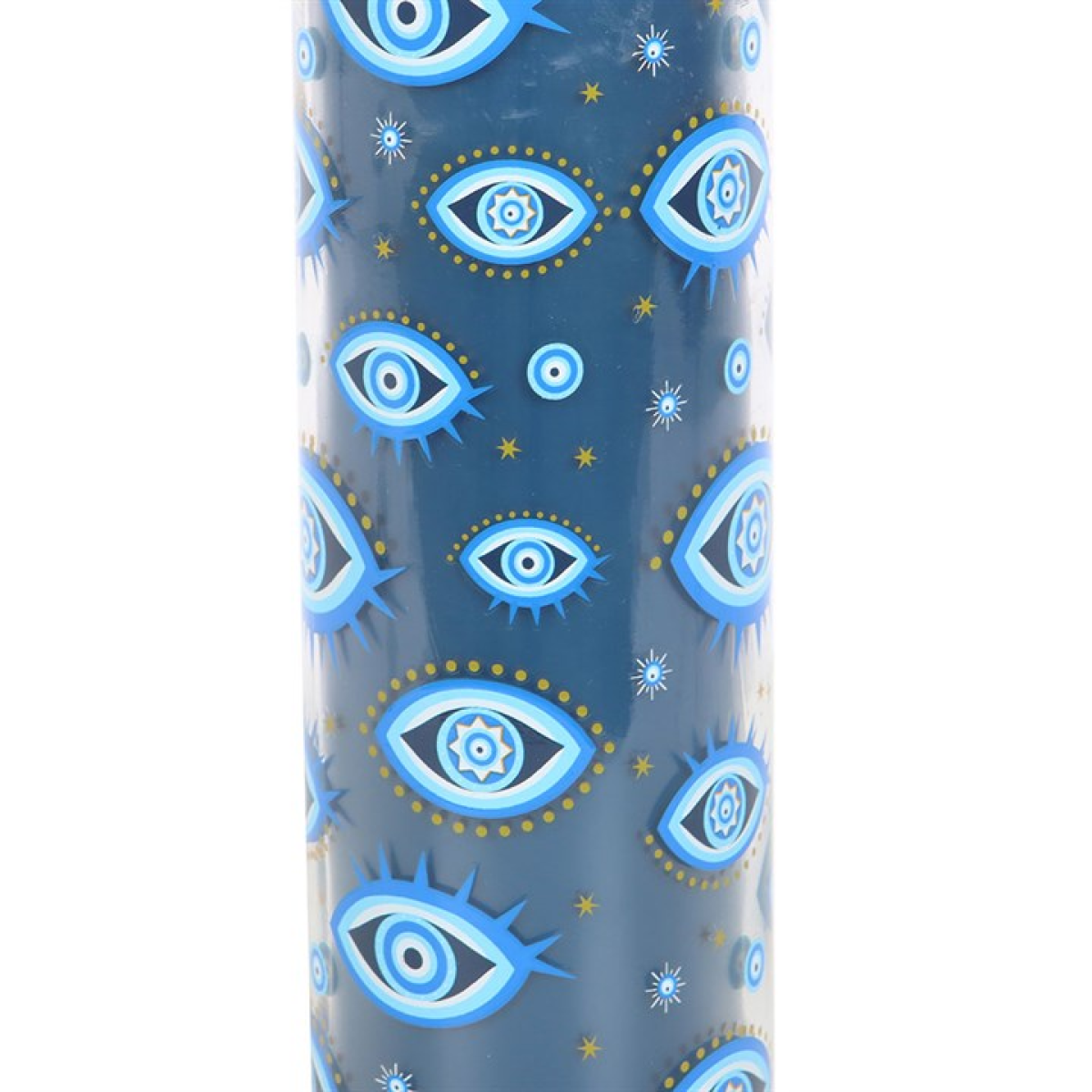 All Seeing Eye Glass Tube Candle – Dark Blue, White Rose Scent, 55hr Burn Time