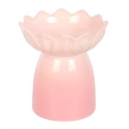 Pink Water Lily Oil Burner – Elegant Ceramic Wax & Fragrance Diffuser for Calm & Renewal