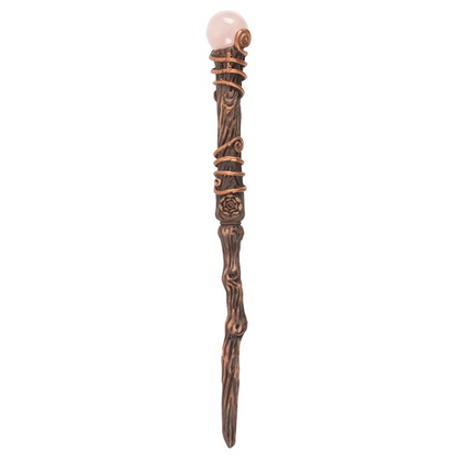 Rose Quartz Romance Magic Wand – Crystal Healing Tool for Love, Compassion & Intention Setting