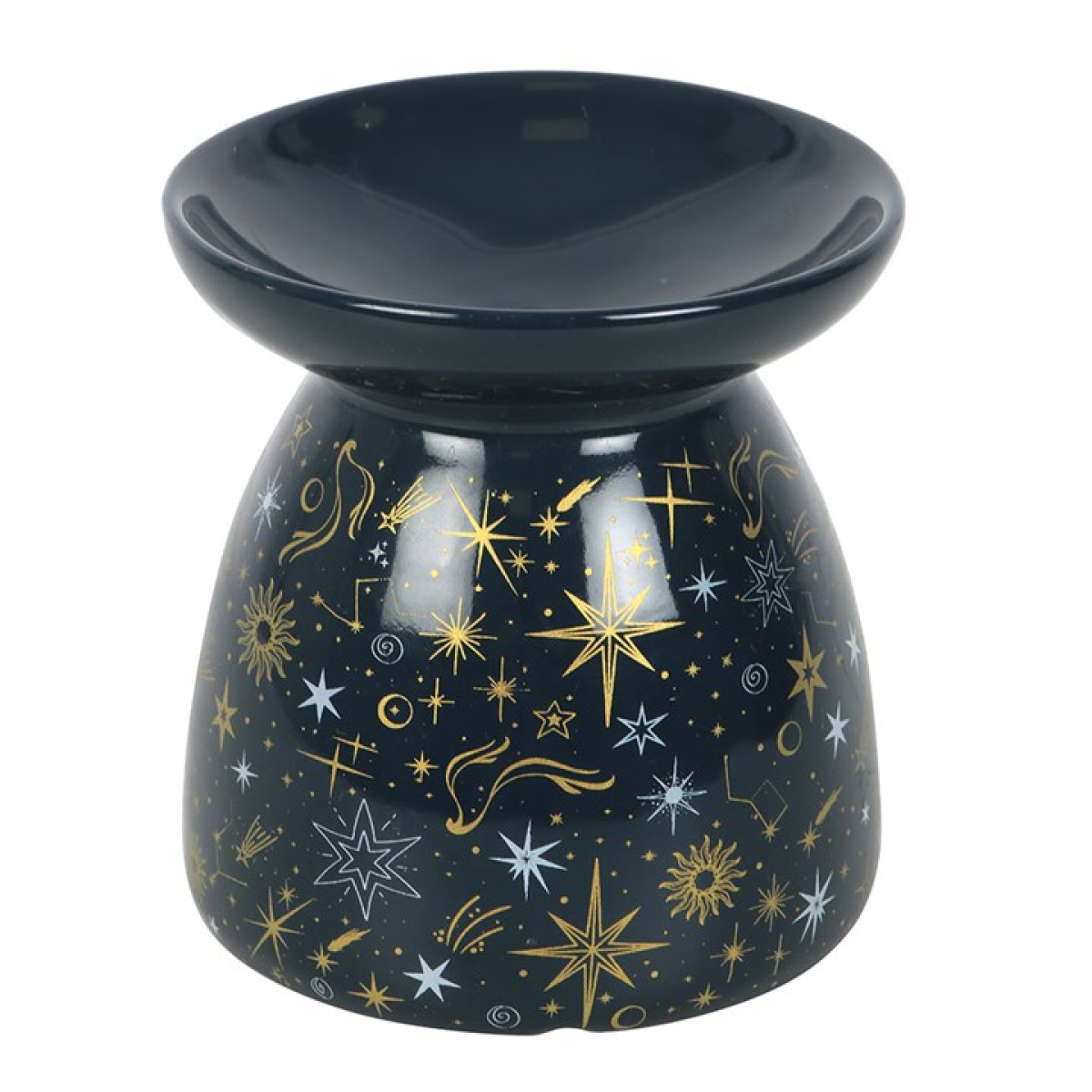Starry Night Oil Burner – Ceramic Wax & Fragrance Diffuser for Celestial Magic & Festive Ambience