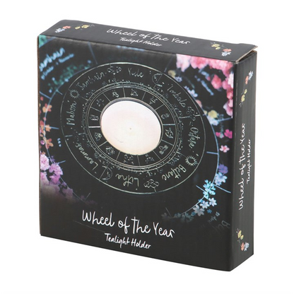 Wheel of the Year Tealight Holder – Pagan Sabbat Candle Holder for Altars & Rituals