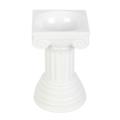 Greek Column Oil Burner – Elegant Ceramic Wax & Fragrance Diffuser with Classical Design