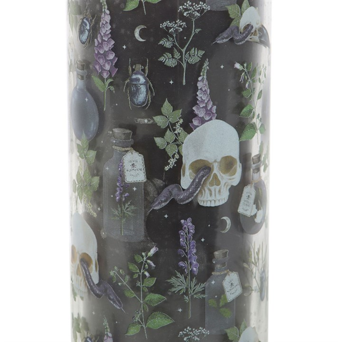 Deadly Nightshade Glass Tube Candle – Gothic Floral Design, 70hr Burn Time