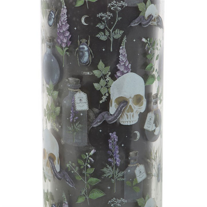 Deadly Nightshade Glass Tube Candle – Gothic Floral Design, 70hr Burn Time