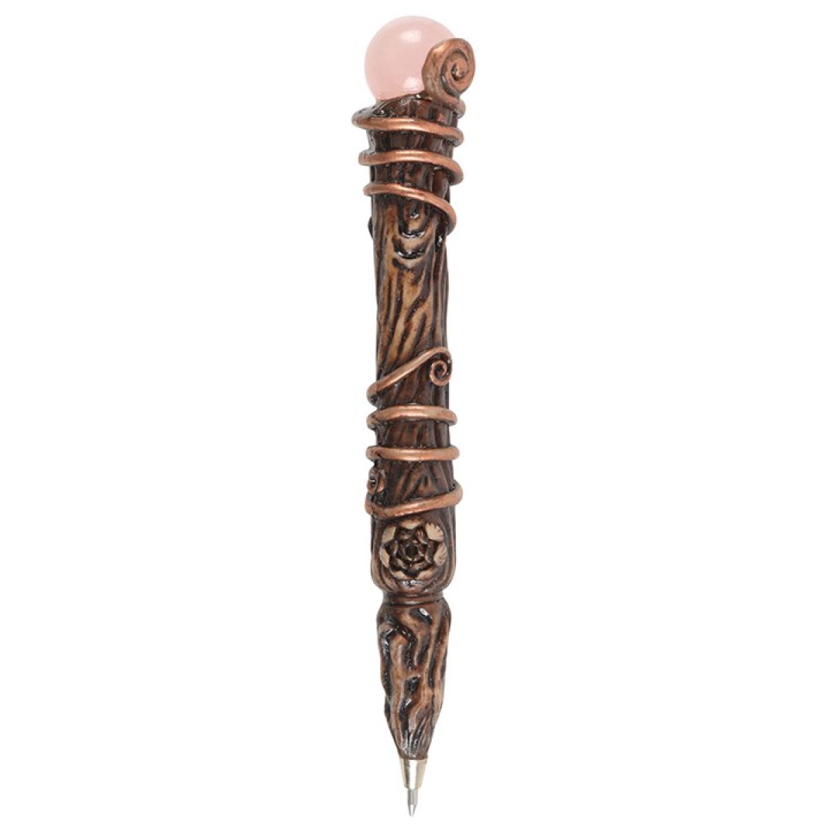 Romance Rose Quartz Crystal Wand Pen – Writing Tool for Love, Compassion & Heart Healing
