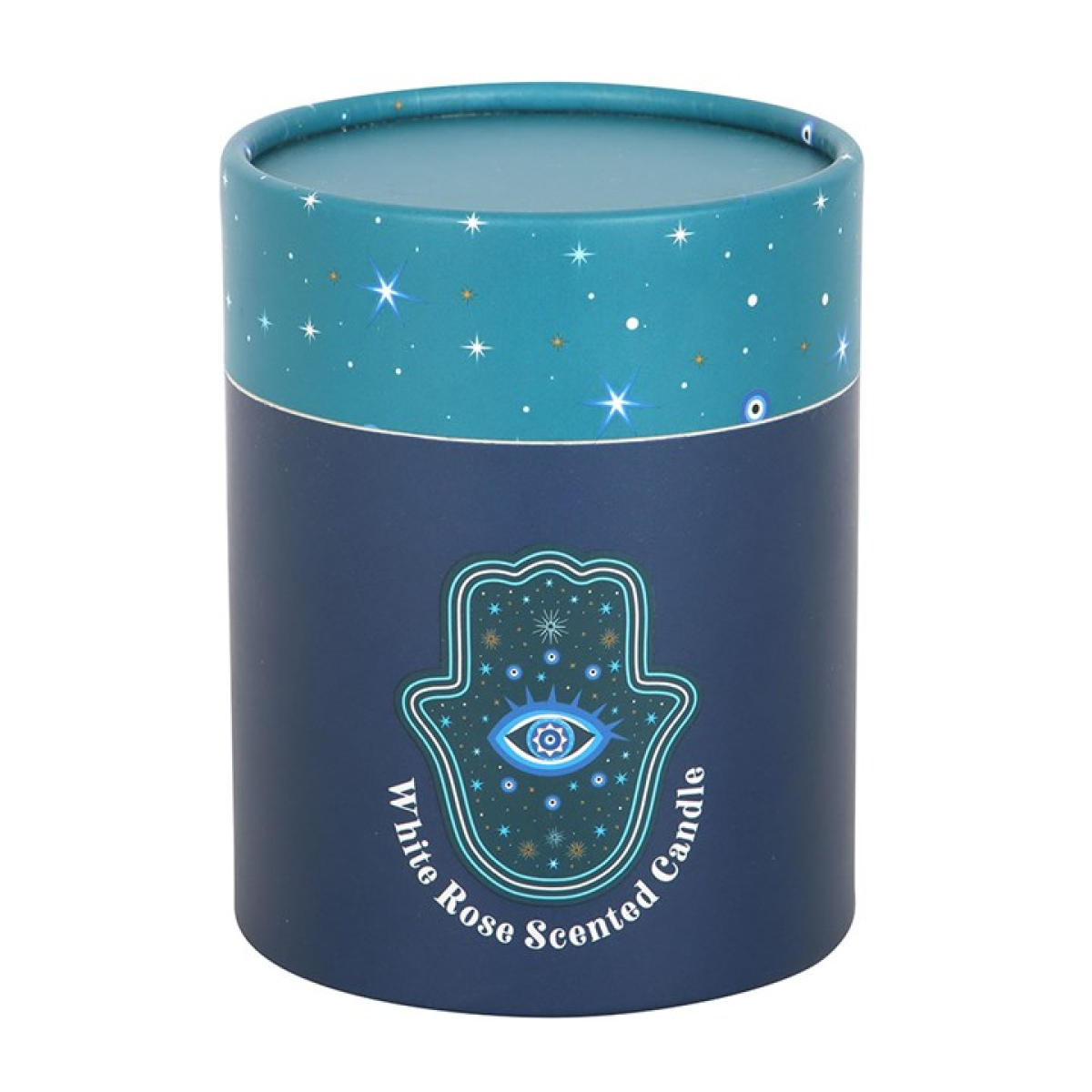 Hand of Hamsa Crystal Candle – White Rose Scent, 48hr Burn