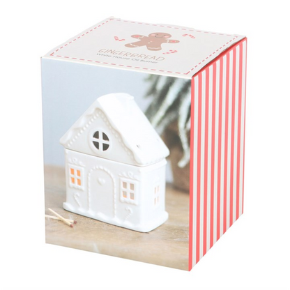 Ceramic House Oil Burner – Cosy Home Fragrance Lamp for Essential Oils & Wax Melts