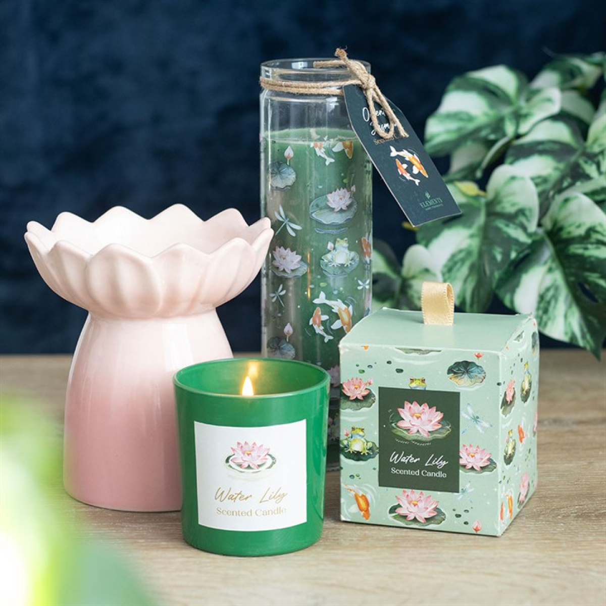 Pink Water Lily Oil Burner – Elegant Ceramic Wax & Fragrance Diffuser for Calm & Renewal