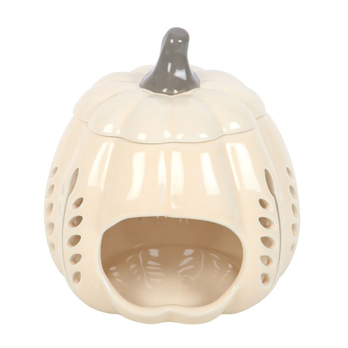 Cream Pumpkin Oil Burner & Wax Warmer – Autumn Home Fragrance with Cosy Seasonal Charm