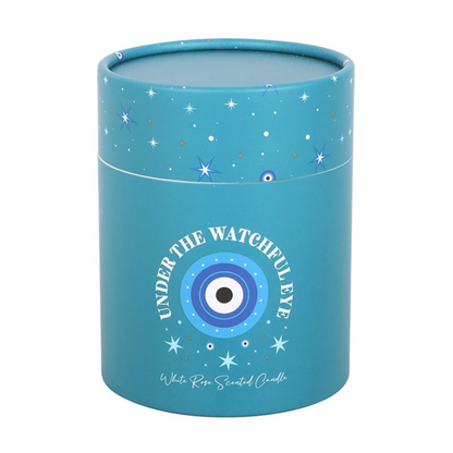 All-Seeing Eye Crystal Candle – White Rose Scent, 48hr Burn