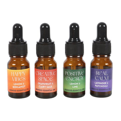 The Happy Collection – Luxury Essential Oil Gift Set for Joy, Calm & Positive Energy (4 x 10ml)