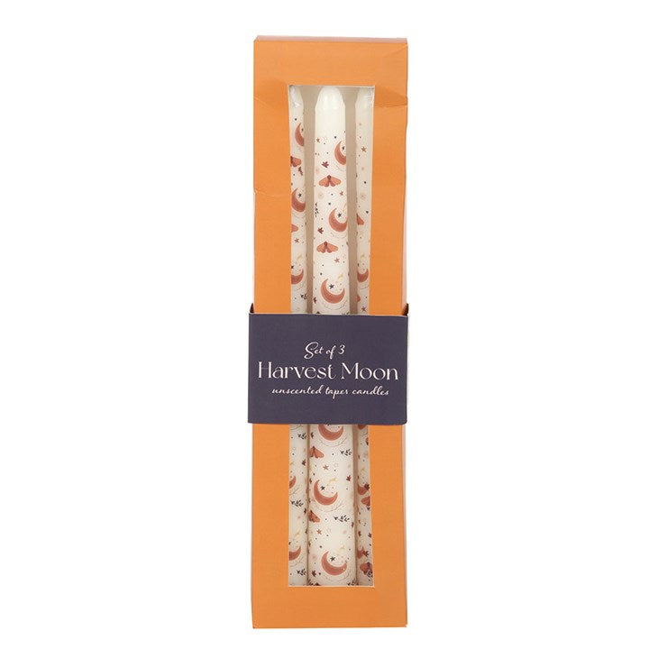 Autumn Equinox Ritual Candles – Set of 3 Harvest Moon Tapers