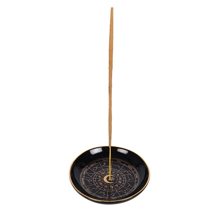 Astrology Wheel Ritual Incense Holder – Stick & Cone Celestial Dish