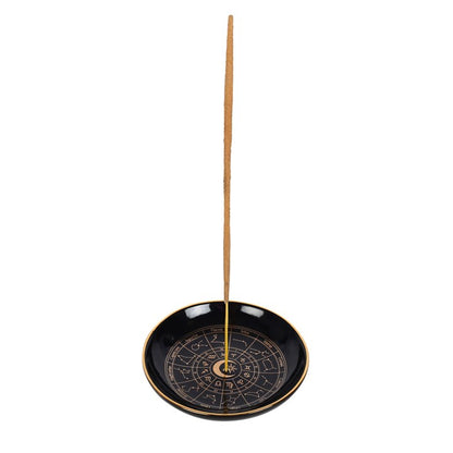 Astrology Wheel Ritual Incense Holder – Stick & Cone Celestial Dish
