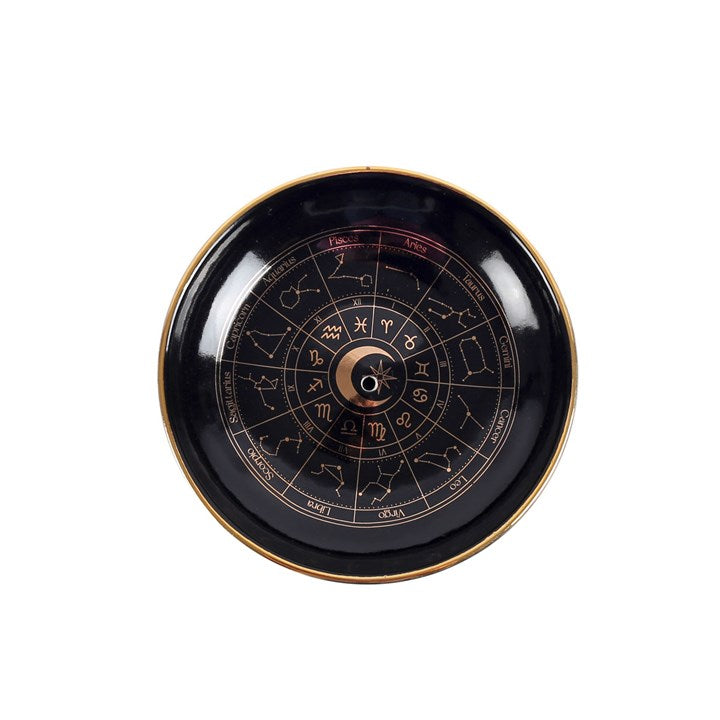 Astrology Wheel Ritual Incense Holder – Stick & Cone Celestial Dish