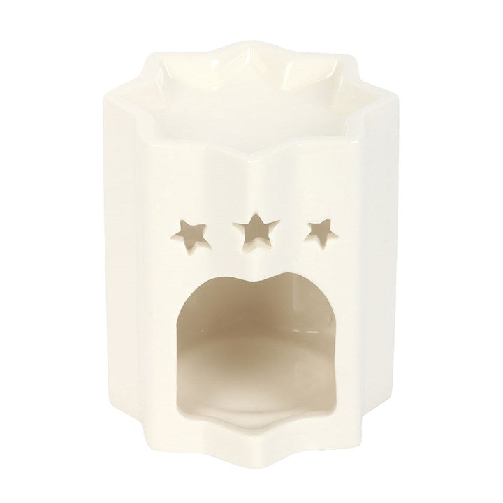 White Star Oil Burner – Celestial Design for Fragrance & Serenity