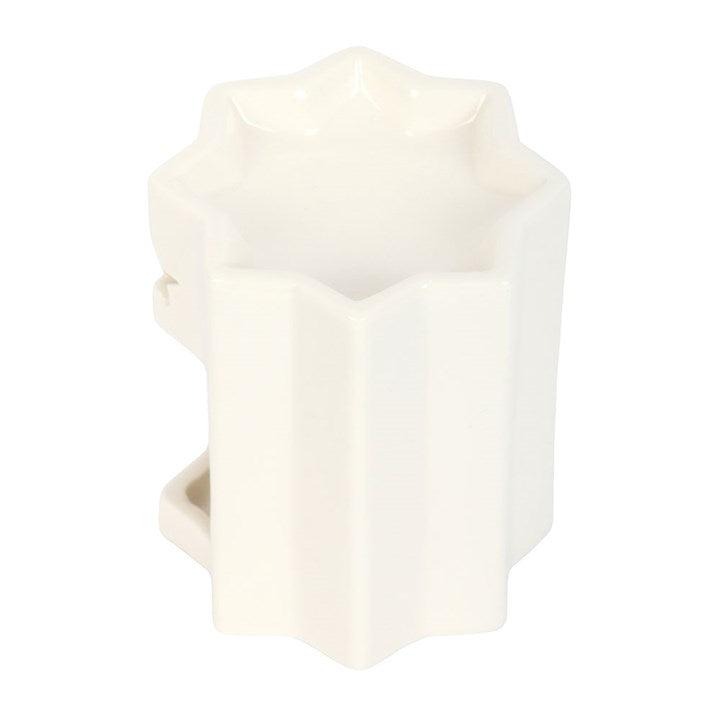 White Star Oil Burner – Celestial Design for Fragrance & Serenity