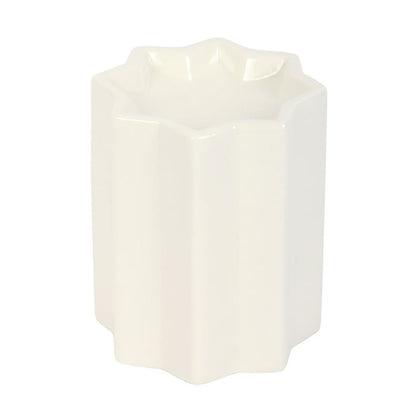 White Star Oil Burner – Celestial Design for Fragrance & Serenity