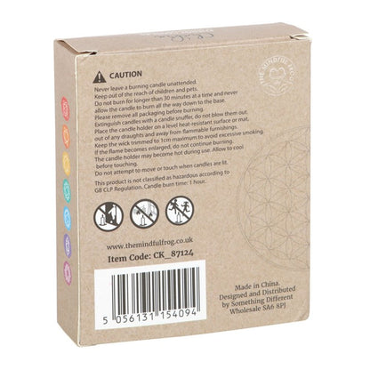 Pack of 14 Chakra Energy Candles – Unscented Ritual Candles for Meditation & Healing