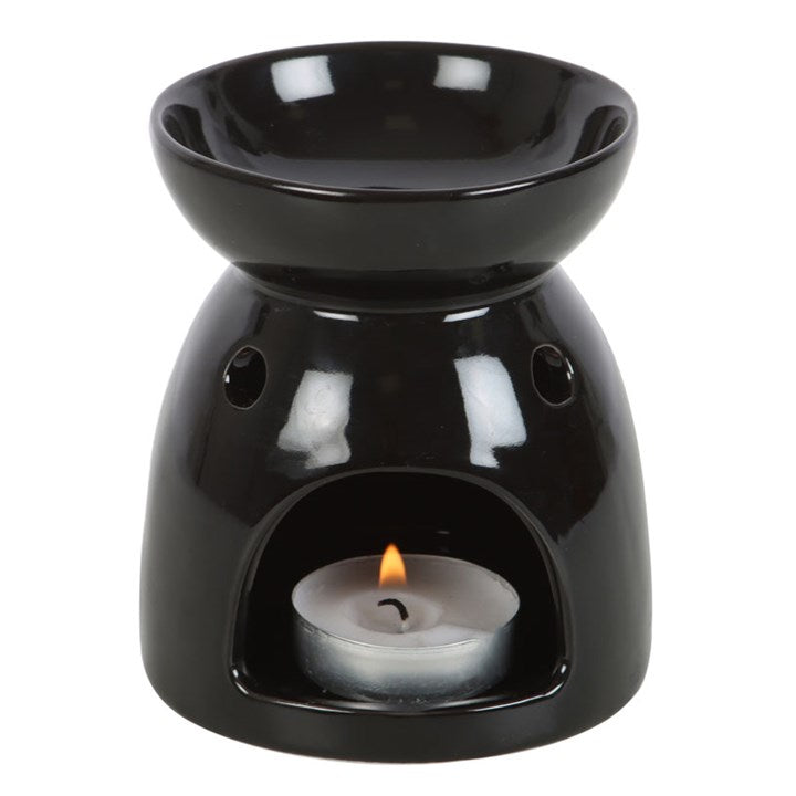 Forest Bee Oil Burner – Mystical Black Aroma Burner with Moon & Star Design