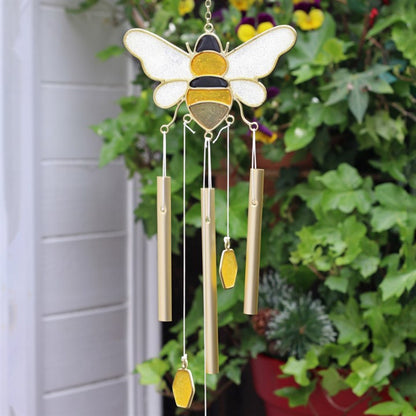 Bee & Honeycomb Windchime – Sacred Symbol of Community, Abundance & Nature’s Harmony