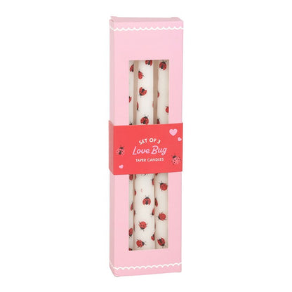 Love & Luck Candle Trio – Ladybird Valentine’s Taper Candles