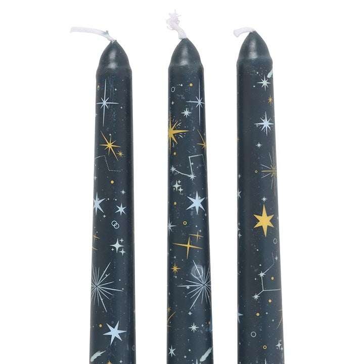 Celestial Ritual & Décor Candle Set – 3 Starry Night Taper Candles