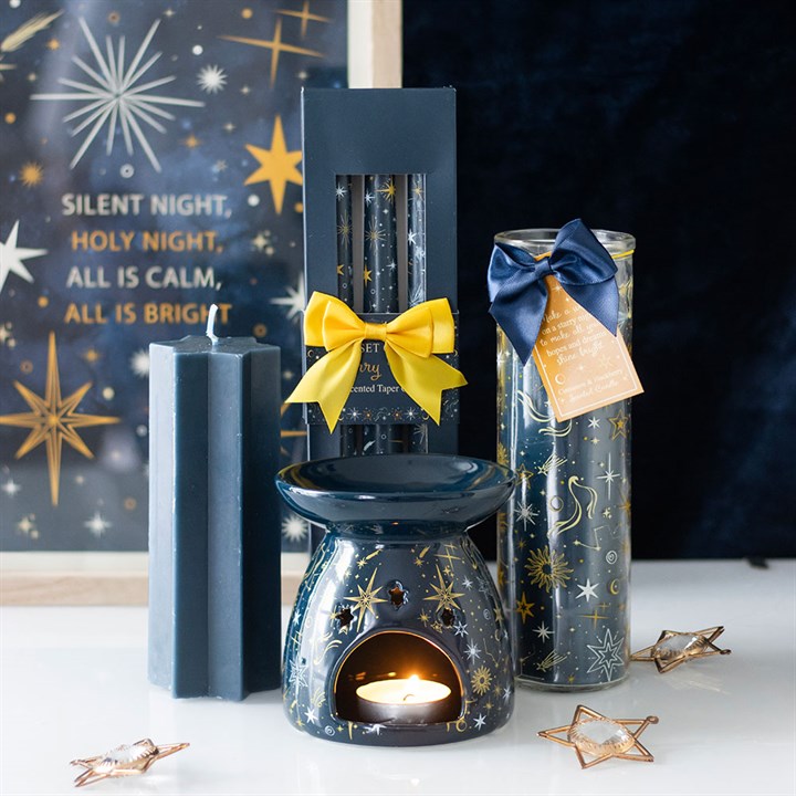 Celestial Ritual & Décor Candle Set – 3 Starry Night Taper Candles