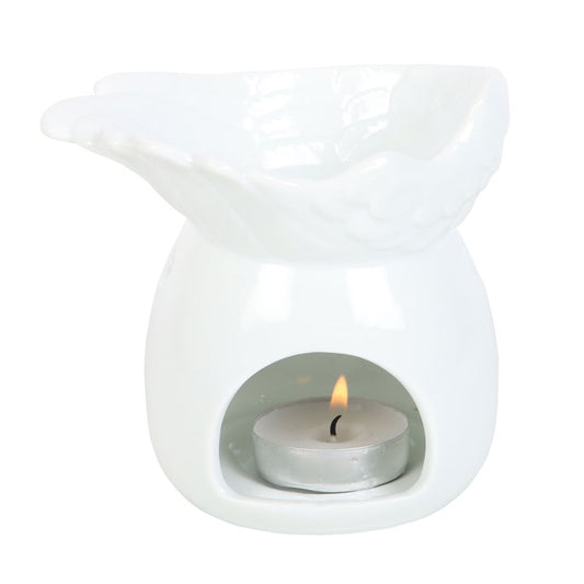 Angel Wing Oil Burner – Ceramic Aroma & Wax Melt Burner for Protection & Peace