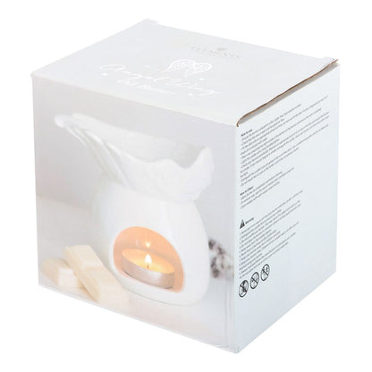 Angel Wing Oil Burner – Ceramic Aroma & Wax Melt Burner for Protection & Peace