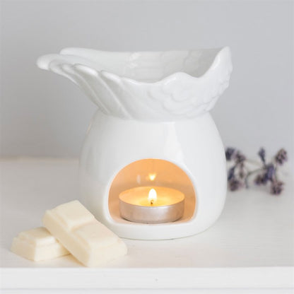 Angel Wing Oil Burner – Ceramic Aroma & Wax Melt Burner for Protection & Peace