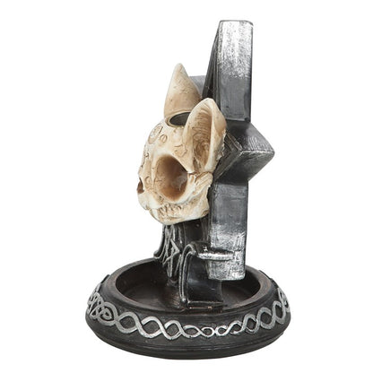 Ouija Cat Backflow Incense Burner – Gothic Spirit Smoke Ritual Figurine