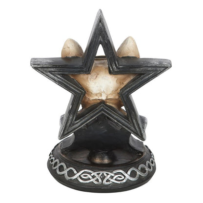 Ouija Cat Backflow Incense Burner – Gothic Spirit Smoke Ritual Figurine