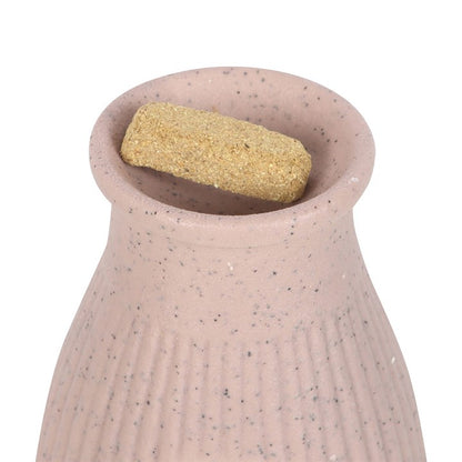 Greige Ribbed Ceramic Palo Santo Brick Burner – For Cleansing, Purification & Sacred Rituals