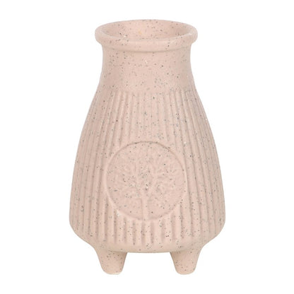 Greige Ribbed Ceramic Palo Santo Brick Burner – For Cleansing, Purification & Sacred Rituals