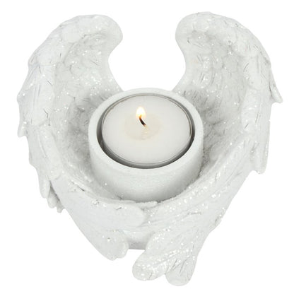 Glitter Angel Wing Candle Holder – Symbol of Protection, Comfort & Divine Light
