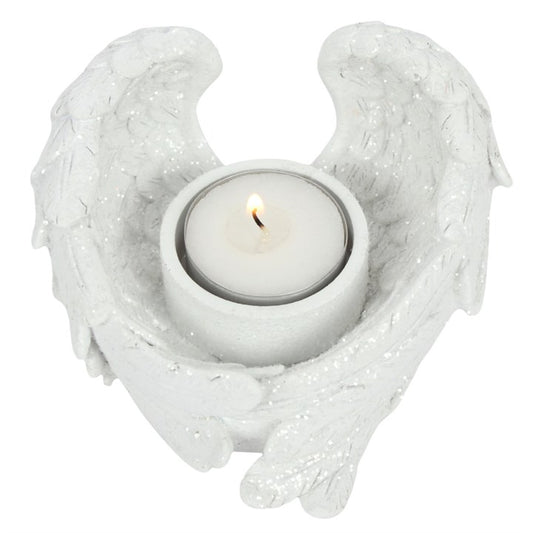 Glitter Angel Wing Candle Holder – Symbol of Protection, Comfort & Divine Light