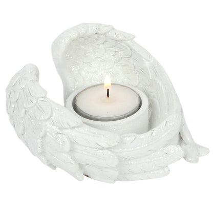 Glitter Angel Wing Candle Holder – Symbol of Protection, Comfort & Divine Light