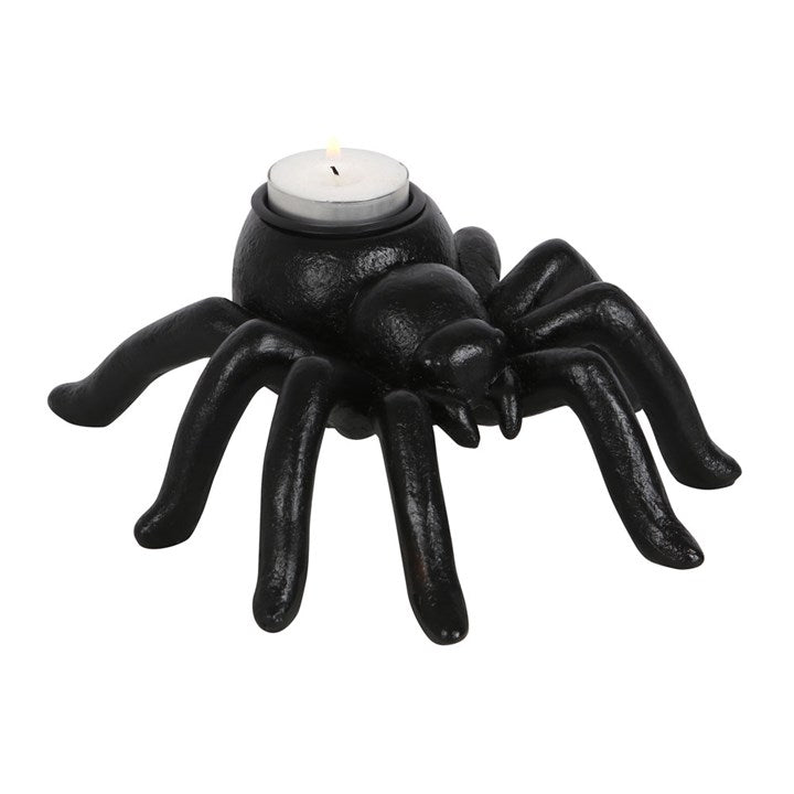 Spider Tealight Holder – Gothic Resin Candle Holder for Creepy Décor