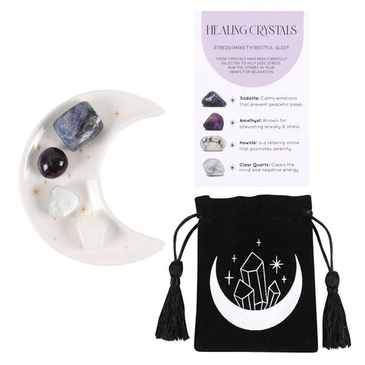 Crystal Harmony Set – Sodalite, Amethyst, Howlite & Clear Quartz Stones
