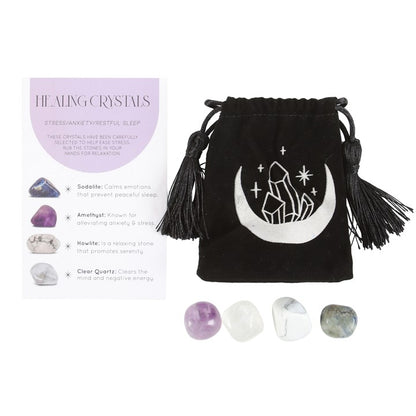 Crystal Harmony Set – Sodalite, Amethyst, Howlite & Clear Quartz Stones