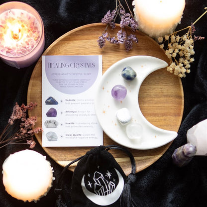 Crystal Harmony Set – Sodalite, Amethyst, Howlite & Clear Quartz Stones