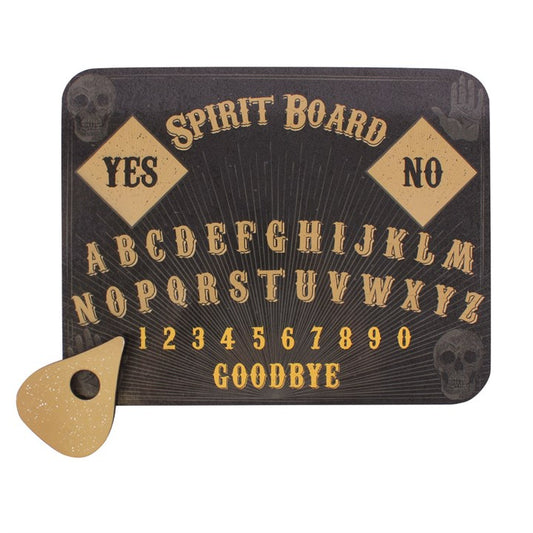 Skull Print Spirit Board – Gothic Ouija Board for Divination & Spirit Communication