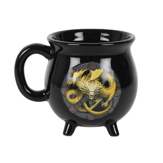 Imbolc Cauldron Mug – Dragons of the Sabbats, Colour-Changing Design