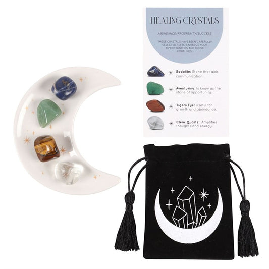 Prosperity & Success Crystal Set – Sodalite, Aventurine, Tiger’s Eye & Clear Quartz