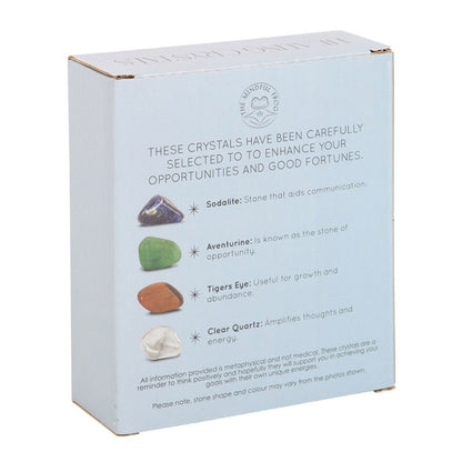 Prosperity & Success Crystal Set – Sodalite, Aventurine, Tiger’s Eye & Clear Quartz
