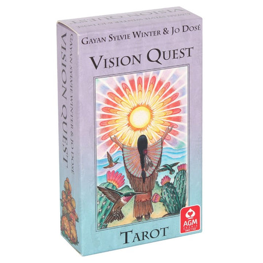 Vision Quest Tarot Deck – 78-Card Set with Guidebook for Self-Discovery & Meditation