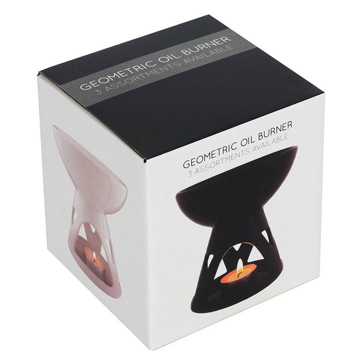 Black Ceramic Oil Burner – Modern Wax & Fragrance Diffuser with Minimalist Design